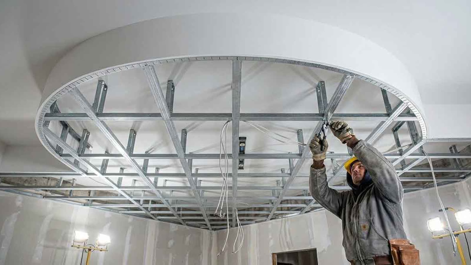 Instalação de drywall e gesso